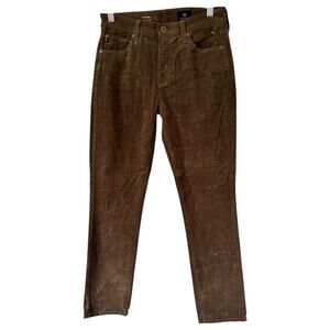 NWT AG Adriano Goldschmied Mari High Rise Slim Straight Corduroy Jeans Womens 27